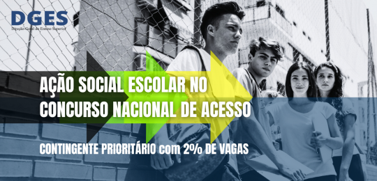 Contingente prioritário para candidatos beneficiários de ação social escolar